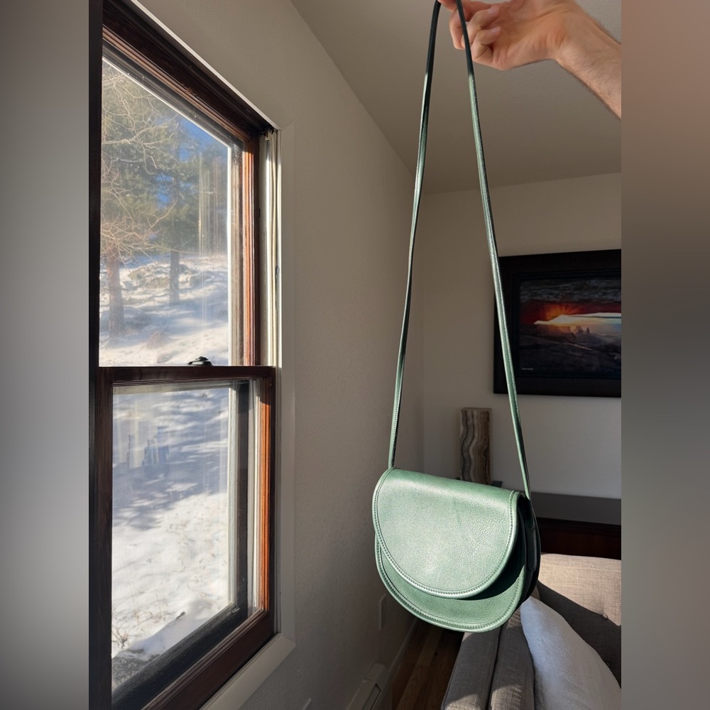 RARE Coach vintage green leather crossbody bag - Picture 5 of 16